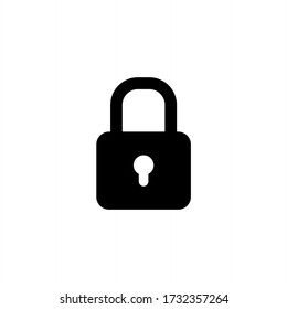 Lock icon vector. Padlock icon symbol illustration
