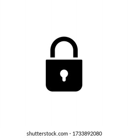 Lock icon vector. Padlock icon symbol illustration