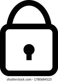 Sperrsymbol, Vektorpadlock-Symbol. Das Symbol für die Privatsphäre und das Passwort der Schlüsselschloss-Illustration. Sicherheits- und Sicherheitsschutz mit verriegelter, sicherer Sicherungssystem-Abbildung einzeln auf Hintergrund