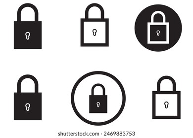 Vector de icono de candado. Símbolo de icono de candado aislado