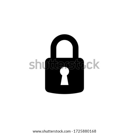Lock icon vector. Padlock icon symbol isolated