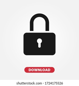 Lock Icon vector Security sign