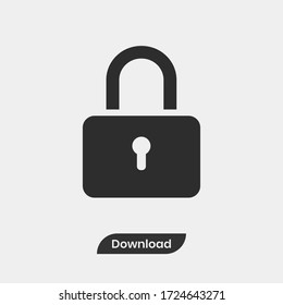 Lock Icon vector Security sign