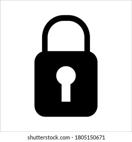 Lock Icon vector Security sign.Padlock Icon