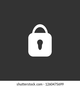 lock icon vector. lock sign on black background. lock icon for web and app