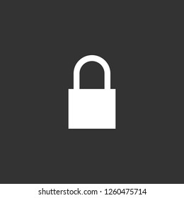lock icon vector. lock sign on black background. lock icon for web and app