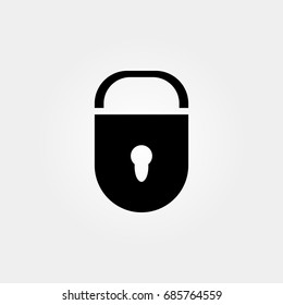 lock icon. vector sign symbol on white background