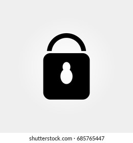 lock icon. vector sign symbol on white background