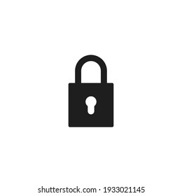 Lock icon vector. Simple padlock sign