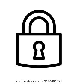 Ilustración de diseño del símbolo del vector de bloqueo