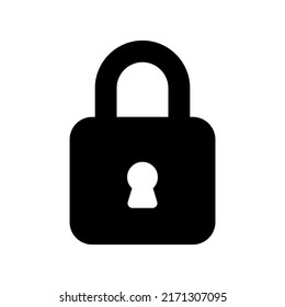 Ilustración de diseño del símbolo del vector de bloqueo