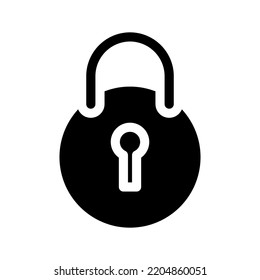 Ilustración de diseño del símbolo del vector de bloqueo