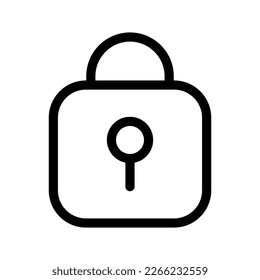 Ilustración de diseño del símbolo del vector de bloqueo