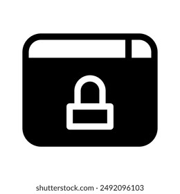 Ilustración de diseño de símbolo de Vector de bloqueo
