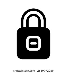 Ilustração de design de símbolo de vetor de ícone de bloqueio