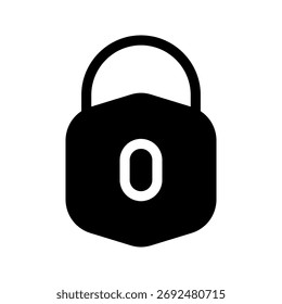 Ilustração de design de símbolo de vetor de ícone de bloqueio