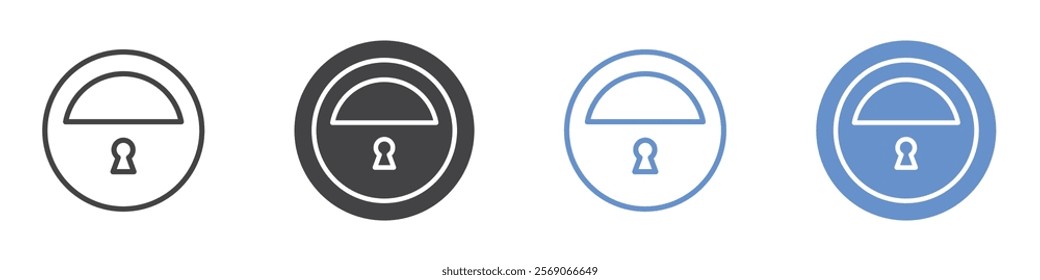 Lock icon vector symbol outline sign