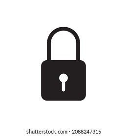 Lock icon. Lock vector icon. Lock Icon in trendy flat style isolated on white background. Security symbol for web design.