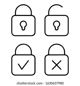 lock icon vector for user interface ( ui ) and mobile app designs.