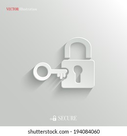 Lock icon - vector web illustration, easy paste to any background