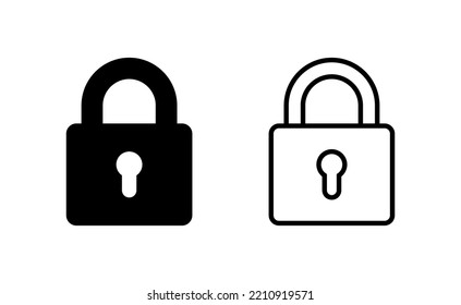 Lock icon vector for web and mobile app. Padlock sign and symbol. Encryption icon. Security symbol