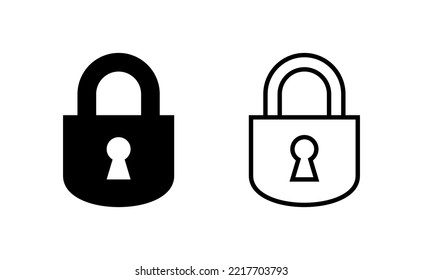 Lock icon vector for web and mobile app. Padlock sign and symbol. Encryption icon. Security symbol