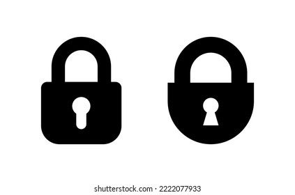 Lock icon vector for web and mobile app. Padlock sign and symbol. Encryption icon. Security symbol