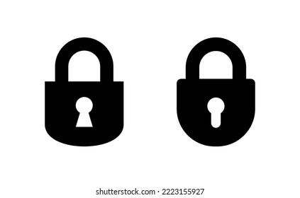 Lock icon vector for web and mobile app. Padlock sign and symbol. Encryption icon. Security symbol