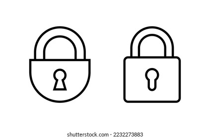 Lock icon vector for web and mobile app. Padlock sign and symbol. Encryption icon. Security symbol