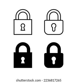Lock icon vector for web and mobile app. Padlock sign and symbol. Encryption icon. Security symbol