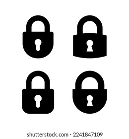 Lock icon vector for web and mobile app. Padlock sign and symbol. Encryption icon. Security symbol