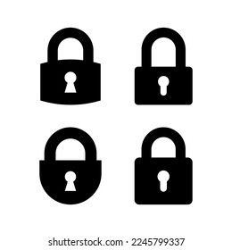 Lock icon vector for web and mobile app. Padlock sign and symbol. Encryption icon. Security symbol