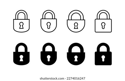 Lock icon vector for web and mobile app. Padlock sign and symbol. Encryption icon. Security symbol