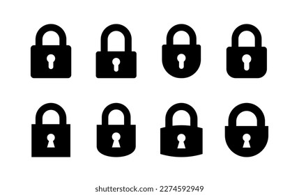 Lock icon vector for web and mobile app. Padlock sign and symbol. Encryption icon. Security symbol