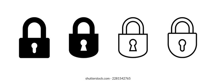 Lock icon vector for web and mobile app. Padlock sign and symbol. Encryption icon. Security symbol