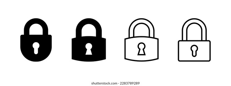 Lock icon vector for web and mobile app. Padlock sign and symbol. Encryption icon. Security symbol