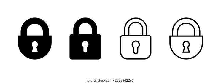 Lock icon vector for web and mobile app. Padlock sign and symbol. Encryption icon. Security symbol