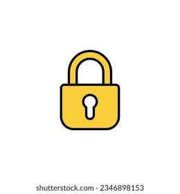 Lock icon vector for web and mobile app. Padlock sign and symbol. Encryption icon. Security symbol