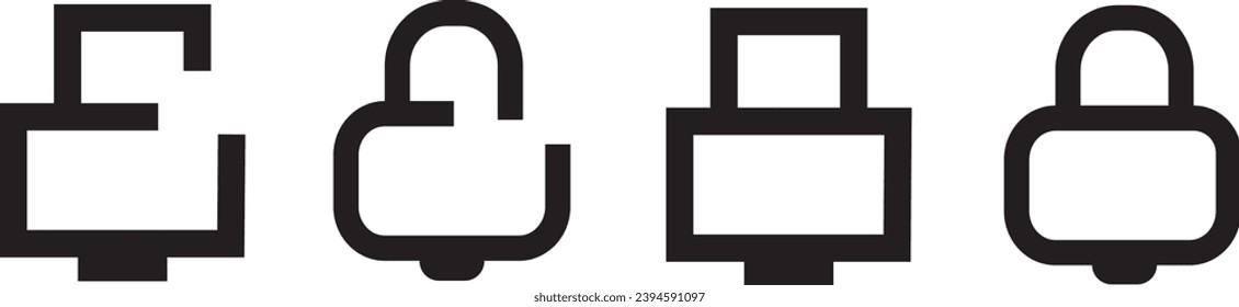 Lock icon vector for web and mobile app. Lock sign and symbol, lock icon logo design