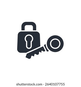 lock icon. vector.Editable stroke.linear style sign for use web design,logo.Symbol illustration.