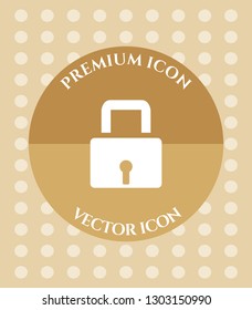Lock Icon for Web. Application, Software & Graphic Design.