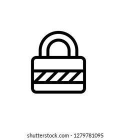 Lock icon. Web login sign