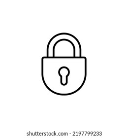 Lock icon for web and mobile app. Padlock sign and symbol. Encryption icon. Security symbol