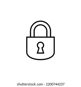 Lock icon for web and mobile app. Padlock sign and symbol. Encryption icon. Security symbol