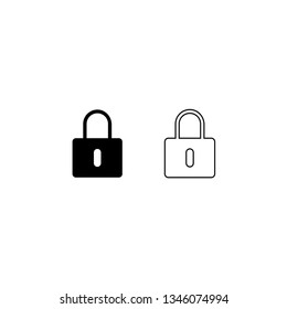 Lock icon. Web password sign