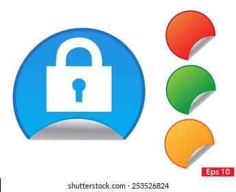 lock icon.  for website or app. Vector eps10.