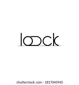 lock icon, white backgroud and underline 