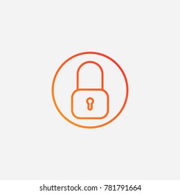 Lock icon.gradient illustration isolated vector sign symbol