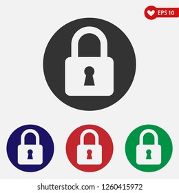 Lock icon.Padlock vector sign.Password symbol.Protection of account privacy.