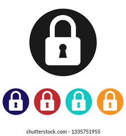 Lock icon.Padlock vector sign.Password symbol.Protection of account privacy.